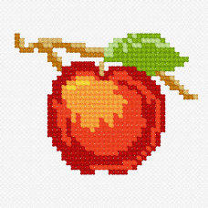 N980 Чарівниця Набір для вишивки рахунковим хрестиком - Яблуко 9x9 см, Aida 14