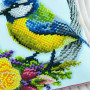 НД_248 Virena Заготовка для вишивки бісером - Наволочка декоративна Віночок з пташкою  31x31 см, габардин