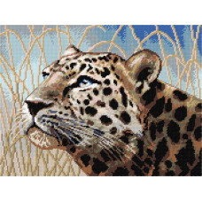 NJ17 Чарівниця Набір для вишивки друкованим хрестиком - Леопард 30x40 см (схема на канві) NJ17 Чарівниця Набір для вишивки друкованим хрестиком - Леопард 30x40 см (схема на канві)