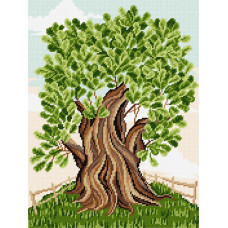 NJ31 Чарівниця Набір для вишивки друкованим хрестиком - Сторічний дуб 30x40 см (схема на канві) NJ31 Чарівниця Набір для вишивки друкованим хрестиком - Сторічний дуб 30x40 см (схема на канві)