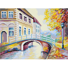 NJ32 Чарівниця Набір для вишивки друкованим хрестиком - Італійське місто 30x40 см (схема на канві) NJ32 Чарівниця Набір для вишивки друкованим хрестиком - Італійське місто 30x40 см (схема на канві)