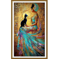 НК3349  Нова Слобода Набір для вишивки бісером - Єгиптянка 23x40 см, габардин