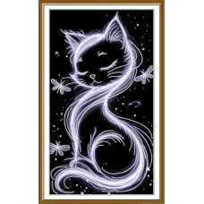 НМ4000  Нова Слобода Набір для вишивки бісером - Ніжна дівчинка 16x29 см, габардин