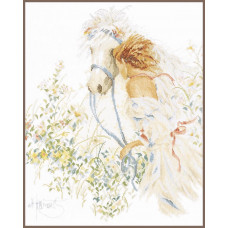 PN-0007952 Лошадь и цветы. LanArte. Набор для вышивки крестом