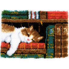 PN-0149896 Cat on booksh (Кішка). Килимок. Vervaco. Набір для вишивки