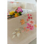PN-0155171 Рожеві квіти. Доріжка на стіл. Набір для вишивки нитками. Vervaco