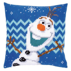 PN-0165925 Disney Frozen Olaf. Подушка. Vervaco. Набір для вишивки нитками хрестиком по малюнку на тканині