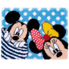 PN-0167700 Mickey Mouse and Minnie Mouse Peek-a-Boo. Килимок. Набір для вишивки нитками. Vervaco