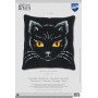 PN-0171086 Чорна кішка. Подушка. Vervaco. Набір для вишивки нитками хрестиком по малюнку на тканині