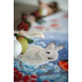 PN-0196730 Заєць сніговий та щиголь. Доріжка на стіл. Vervaco. Набір для вишивки нитками