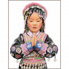 PN-0200962 Дівчина з тайського гірського племені. Lanarte. Набір для вишивки хрестом
