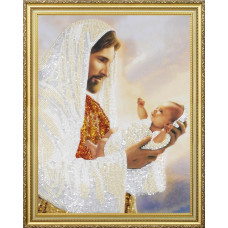 Р-368 Ісус з немовлям. Картини бісером. Набір для вишивки бісером