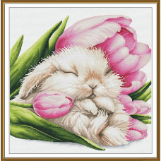 РЕ2005 Нова Слобода Набір для вишивки рахунковим хрестиком - Тюльпанові сновидіння 32x32 см, Aida 16 ct