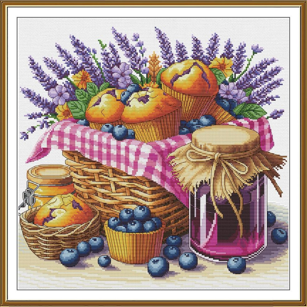 РЕ3614 Нова Слобода Набір для вишивки рахунковим хрестиком - Солодкий аромат 32x32 см, Aida 16 РЕ3614 Нова Слобода Набір для вишивки рахунковим хрестиком - Солодкий аромат 32x32 см, Aida 16