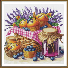 РЕ3614 Нова Слобода Набір для вишивки рахунковим хрестиком - Солодкий аромат 32x32 см, Aida 16 РЕ3614 Нова Слобода Набір для вишивки рахунковим хрестиком - Солодкий аромат 32x32 см, Aida 16