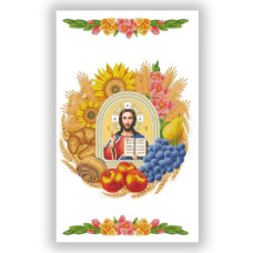 РКВ_094  Virena Заготовка для вишивки бісером - Рушник Спасівський на кошик 30x22 см (габардин)