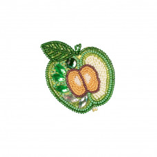 РВ2043 Підвіска Зелене яблуко. Nova stitch. Набір для вишивки бісером
