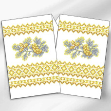 РВМ_053 Virena Заготовка для вишивки бісером - Весільний рушник малий 20x140 см (габардин)