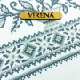 РВВ_078 Virena Заготовка для вишивки бісером - Весільний рушник великий в сріблі, 35x190 см (габардин)