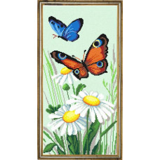 S74 Літні метелики. Чарівниця. Канва з нанесеним малюнком