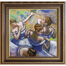СД2251 Блакитні танцівниці (за мот. Е.Дега). 33х33 см Нова Слобода. Набір для часткової вишивки хрестиком на Aida 16 з фоном