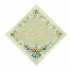 СПВ_207 Virena Заготовка для вишивки бісером - Серветка різдвяна зі свічкою та дзвониками 40x40 см (схема на габардині) СПВ_207 Virena Заготовка для вишивки бісером - Серветка різдвяна зі свічкою та дзвониками 40x40 см (схема на габардині)