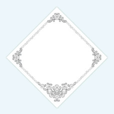 СПВ_214 Virena Заготовка для вишивки бісером - Серветка весільна 40x40 см (габардин)