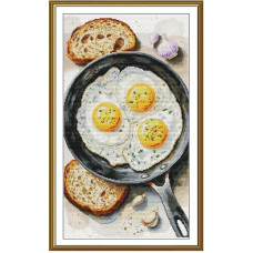 СР3472 Нова Слобода Набір для вишивки рахунковим хрестиком - Ідеальний сніданок 23x42 см, Aida 16