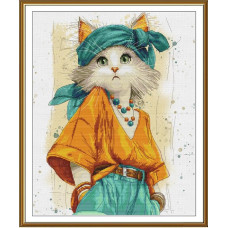 СР3478 Нова Слобода Набір для вишивки рахунковим хрестиком - Рудий блюз 29x37 см, Aida 16