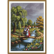 СР3479 Нова Слобода Набір для вишивки рахунковим хрестиком - Перед грозою 29x42 см, Aida 16