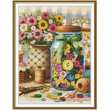 СР4253 Нова Слобода Набір для вишивки рахунковим хрестиком - Моя радість 22x29 см, Aida 16