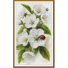 СР6307 Нова Слобода Набір для вишивки рахунковим хрестиком - Блаженство цвітіння 29x51 см, Aida 16