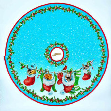 СЯ_317 Virena Заготовка для вишивки бісером - Спідниця під ялинку Тваринки 71х71 см (схема на габардині)