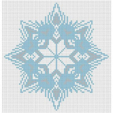 Т-0219 Сніжинка. ВДВ. Схема на тканині для вишивання бісером