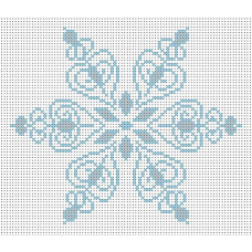 Т-0221 Сніжинка. ВДВ. Схема на тканині для вишивання бісером