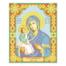 Т-0235 Єрусалимська ікона Божої Матері. ВДВ. Схема на тканині для вишивання бісером