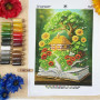 ТБ_А3Н_568 Virena Набір для вишивки бісером - Літо - книжка і будиночок 27х36,5 см (габардин)