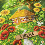 ТБ_А3Н_568 Virena Набір для вишивки бісером - Літо - книжка і будиночок 27х36,5 см (габардин)