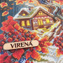 ТБ_А3Н_569 Virena Набір для вишивки бісером - Осінь - книжка і будиночок 27х36,5 см (габардин)