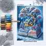 ТБ_А3Н_570 Virena Набір для вишивки бісером - Зима - книжка і будиночок 27х36,5 см (габардин)