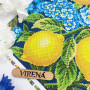 ТБ_А3Н_572 Virena Набір для вишивки бісером - Лимони з блакитними квітами 27х36,5 см (габардин)