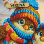 ТБ_А3Н_584 Virena Набір для вишивки бісером - Горобці у зимку 36,5x27 см (габардин)