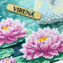 ТБ_А3Н_585 Virena Набір для вишивки бісером - Лебеді з ліліями 36,5x27 см (габардин)