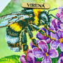 ТБ_А3Н_588 Virena Набір для вишивки бісером - Джміль на бузку 36,5x27 см (габардин)