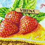 ТБ_А3Н_592 Virena Набір для вишивки бісером - Торт з полуницею 36,5x27 см (габардин)