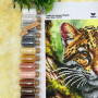 ТБ_А3Н_600 Virena Набір для вишивки бісером - Дика кішка. Оцелот 27x36,5 см (габардин)
