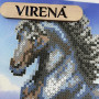 ТБ_А4Н_613 Virena Набір для вишивки бісером - Кінь вороний 19х23,5 см (габардин)