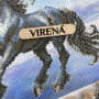 ТБ_А4Н_613 Virena Набір для вишивки бісером - Кінь вороний 19х23,5 см (габардин)