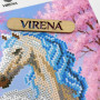 ТБ_А4Н_615 Virena Набір для вишивки бісером - Білий кінь 19х23,5 см (габардин)