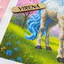 ТБ_А4Н_615 Virena Набір для вишивки бісером - Білий кінь 19х23,5 см (габардин)